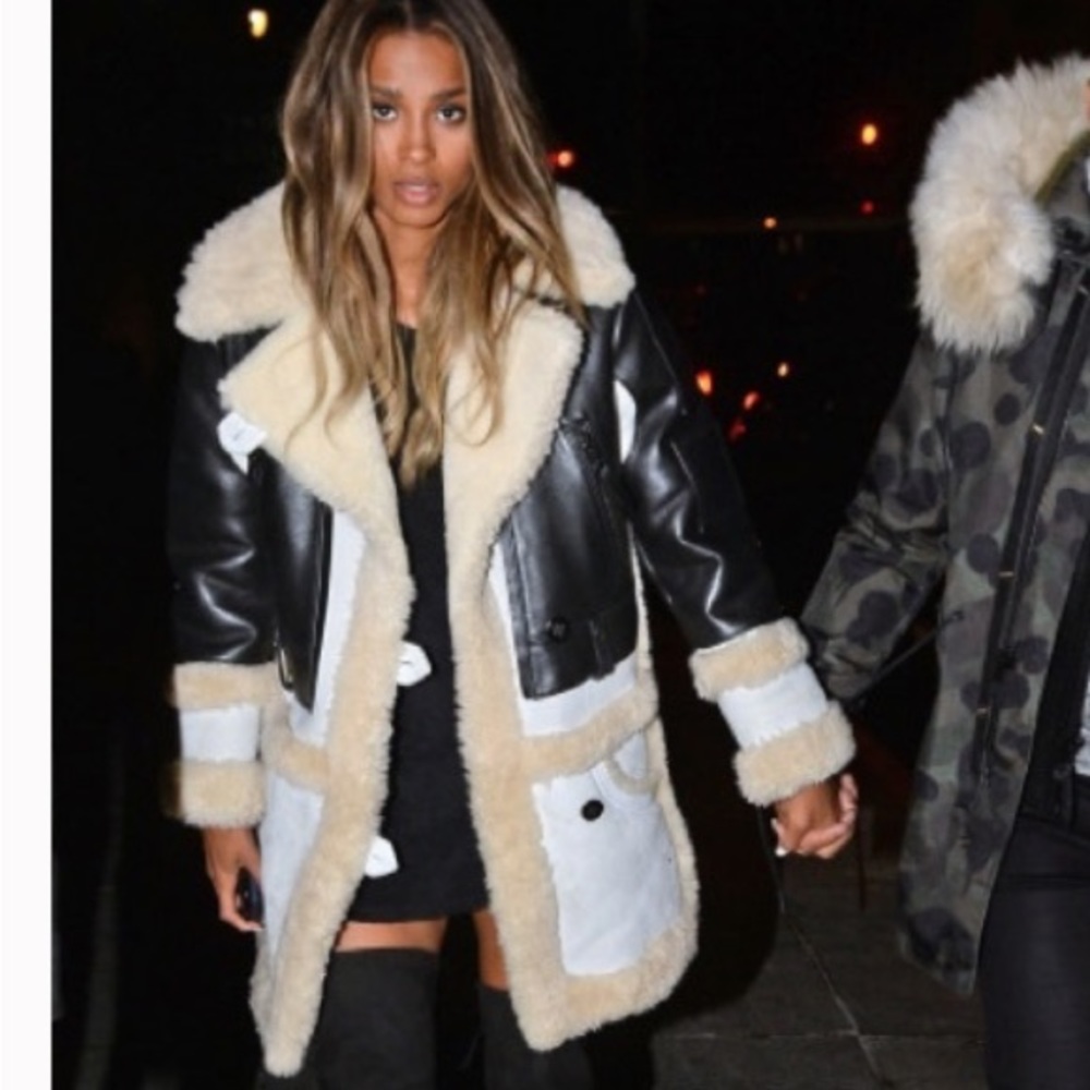 Coach Rare Shearling & Leather Coat